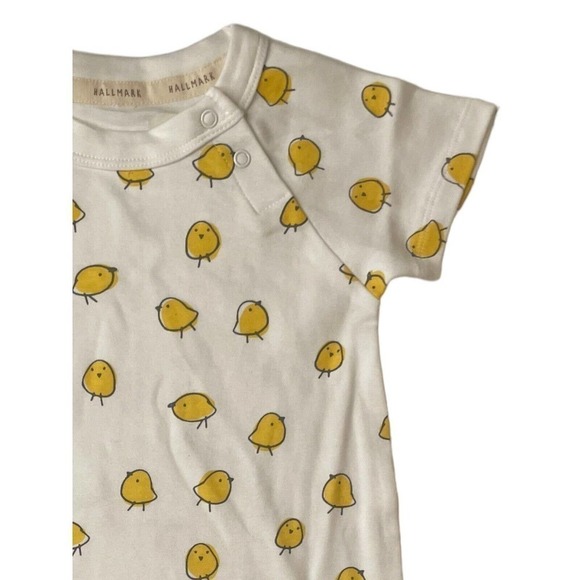 Hallmark Baby NEW Baby Chick Romper 6-12 Mos. 100% Cotton Unisex Summer Spring - Picture 2 of 7